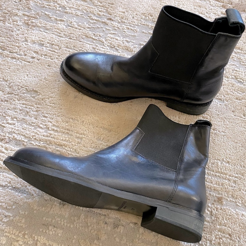Liebeskind Black Leather Ankle Boots Chelsea Boots Booties: 37